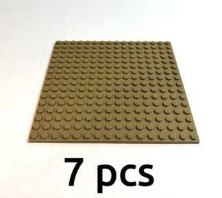 7 pieces LEGO® 16x16 Plate 91405 Dark Tan