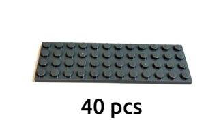 40 pieces LEGO® 4x12 Plate 3029 Dark Bluish Grey